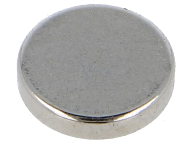 Magneet: vast; neodymium; 10N; Ø: 10mm; H: 2mm Magneet: vast; neodymium; 10N; Ø: 10mm; H: 2mm